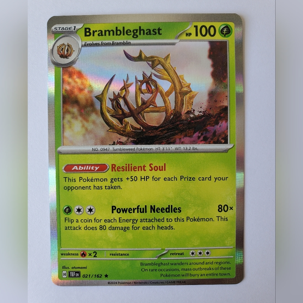 🔵 Brambleghast 21/162 | Temporal Forces | Holo Rare | NM | Pokemon TCG Card